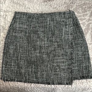 Tweed Mini Skirt Black and White
